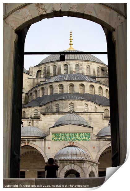 Blue Mosque Gate in Istanbul Print by Artur Bogacki