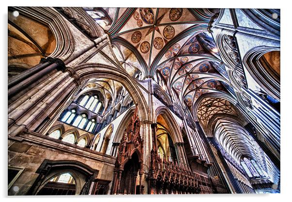 Salisbury Cathedral Acrylic by Lee Martin