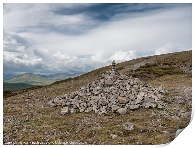 Point one on the road to Croagh Patrick holy mountain, Ireland mountain, Ireland Print by Frank Bach