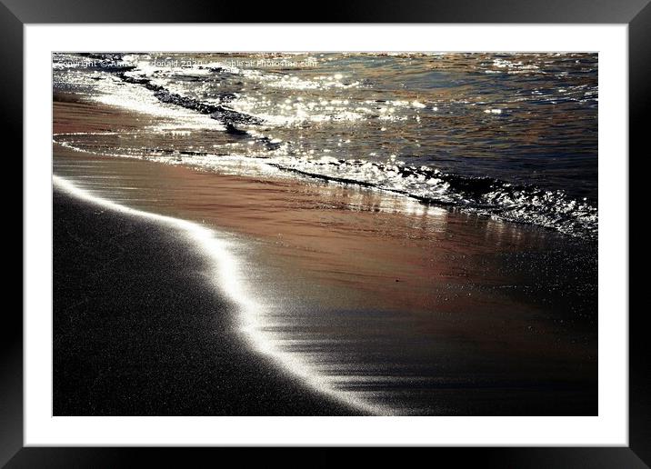 Shining Sea At Meal Beach, Burra, Shetland. Framed Mounted Print by Anne Macdonald