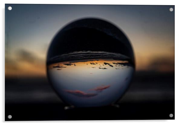 Abstract sunset through the crystal ball Acrylic by Andrew chittock