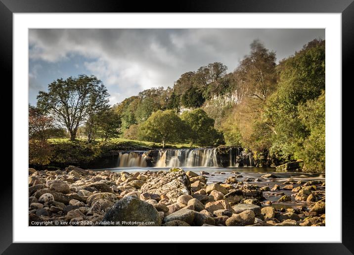 Wainwath falls Framed Mounted Print by kevin cook