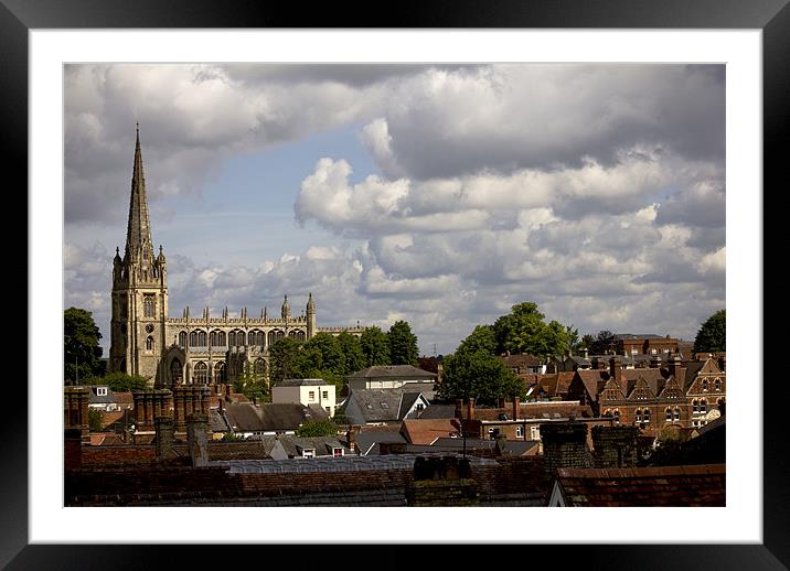 St Mary's Across The Roofs Framed Mounted Print by Darren Burroughs
