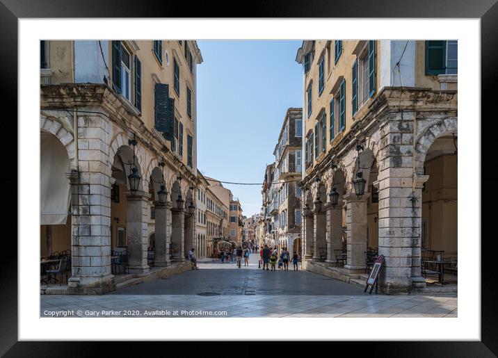 Corfu Town Framed Mounted Print by Gary Parker