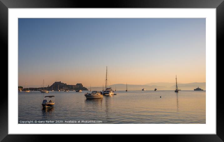 Sunrise over the Mediterranean Framed Mounted Print by Gary Parker
