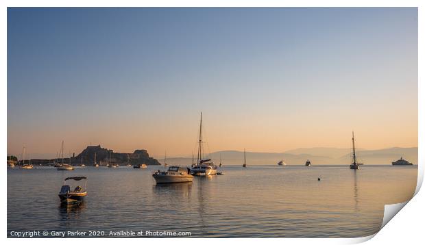 Sunrise over the Mediterranean Print by Gary Parker