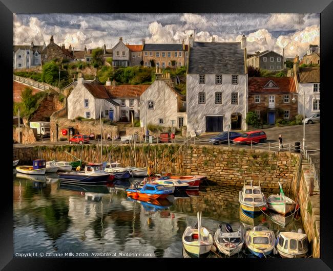 Crail Harbour, Fife, Scotland Framed Print by Corinne Mills