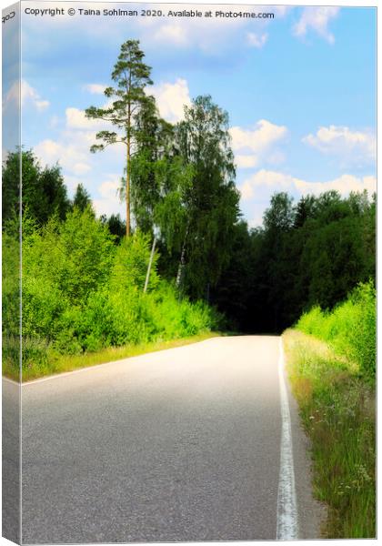 Mysterious Rural Road Canvas Print by Taina Sohlman