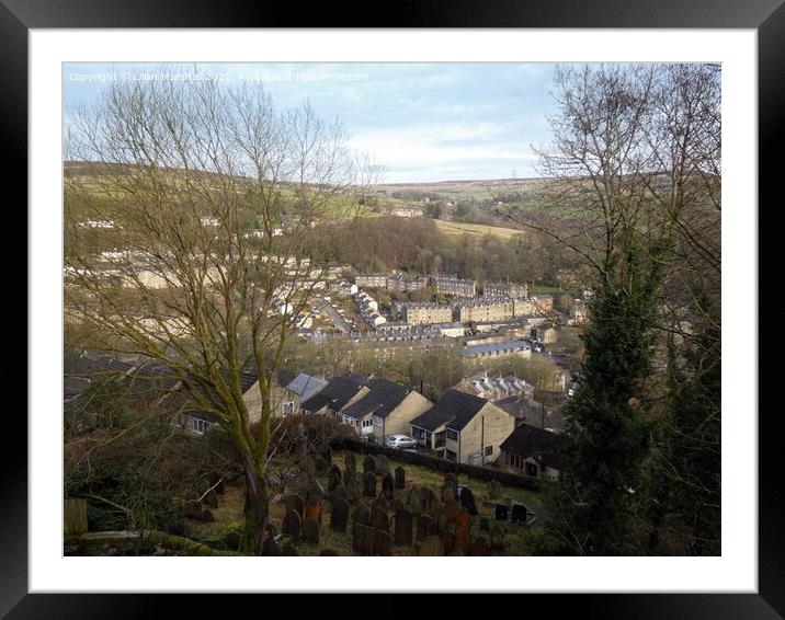 The market town of Hebdon Bridge .  Framed Mounted Print by Lilian Marshall