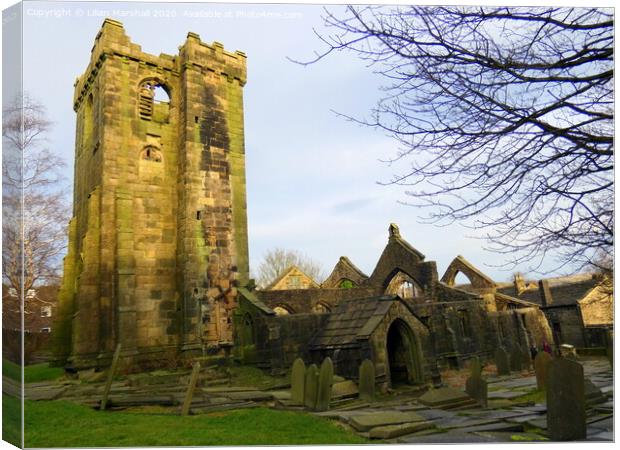 The Thomas a' Becket church at Heptonstall . Canvas Print by Lilian Marshall