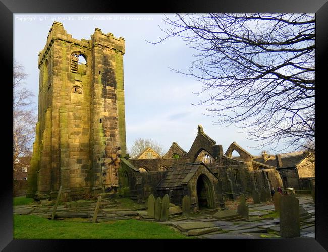 The Thomas a' Becket church at Heptonstall . Framed Print by Lilian Marshall