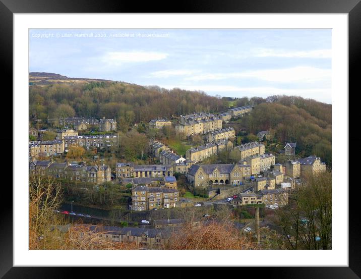The market town of Hebdon Bridge, Framed Mounted Print by Lilian Marshall
