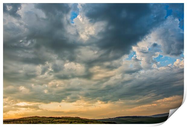 Stormy Clouds Print by Emma Woodhouse