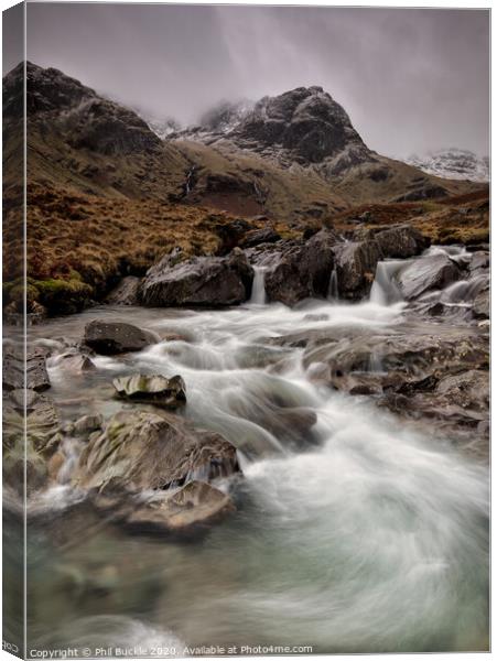 Deepdale Beck Waterfalls Canvas Print by Phil Buckle