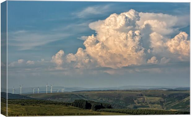 Thunder Clouds Canvas Print by Emma Woodhouse