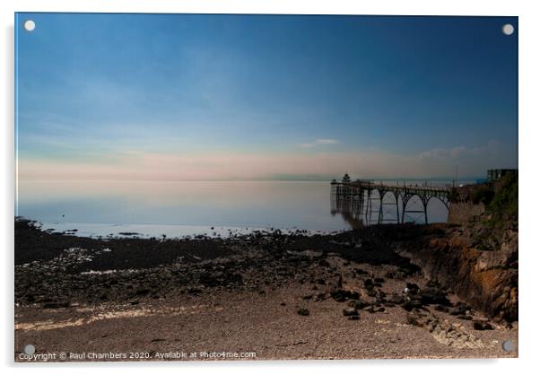 The Majestic Clevedon Pier Acrylic by Paul Chambers