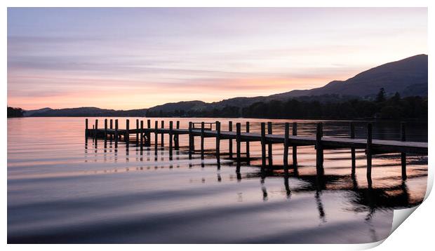 Coniston Water Jetty Print by David Semmens