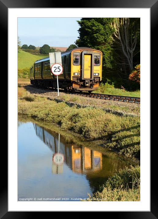 No Hurry On The Looe Valley Line. Framed Mounted Print by Neil Mottershead