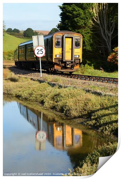 No Hurry On The Looe Valley Line. Print by Neil Mottershead