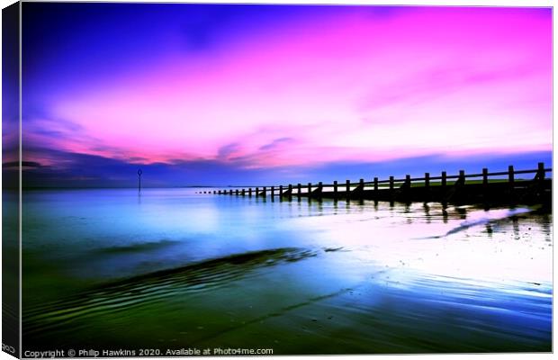 Breaking dawn over Portobello beach Canvas Print by Philip Hawkins