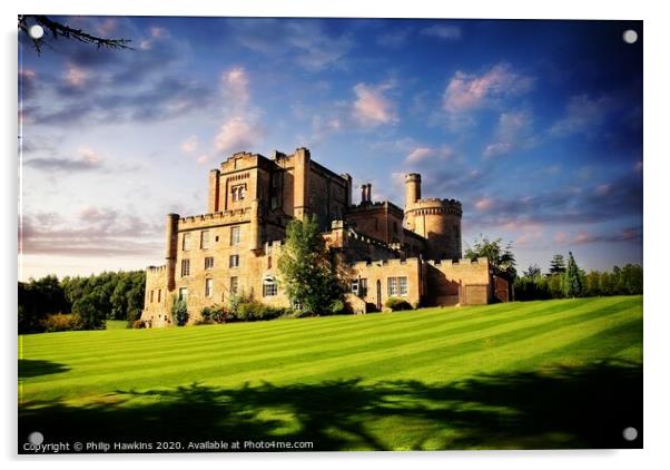 Dalhousie Castle Acrylic by Philip Hawkins