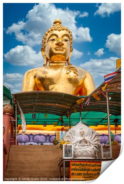Buddha Golden Triangle Thailand Print by Adrian Evans