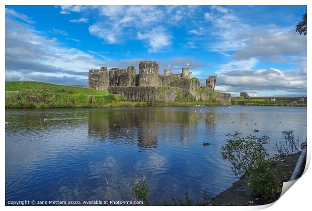 Caerphilly Castle Print by Jane Metters