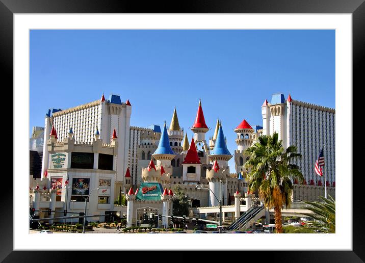 Excalibur Hotel Las Vegas America Framed Mounted Print by Andy Evans Photos