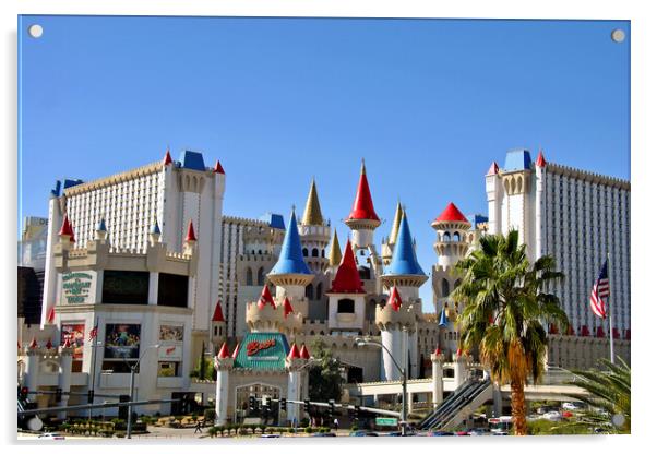 Excalibur Hotel Las Vegas America Acrylic by Andy Evans Photos