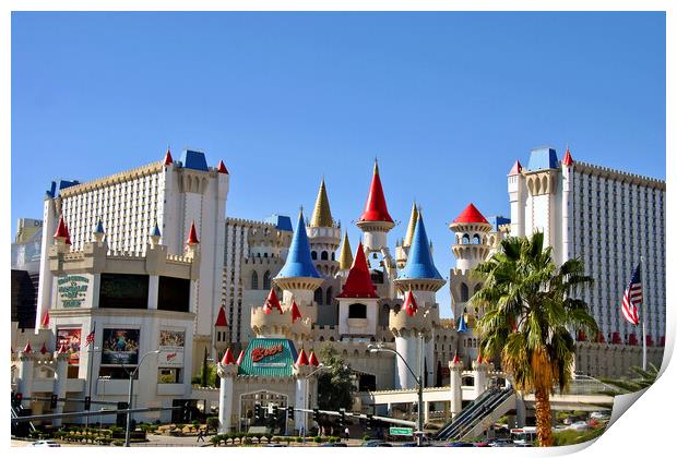 Excalibur Hotel Las Vegas America Print by Andy Evans Photos