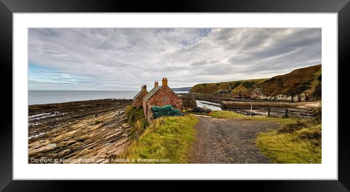Cove Harbour cottages Framed Mounted Print by Alasdair Preston