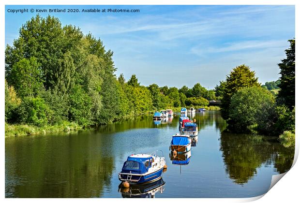 river dart totnes Print by Kevin Britland