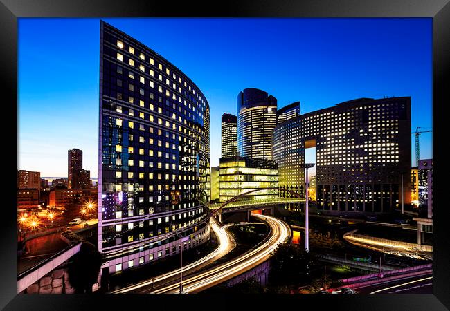 Corporate night buildings Framed Print by Ankor Light