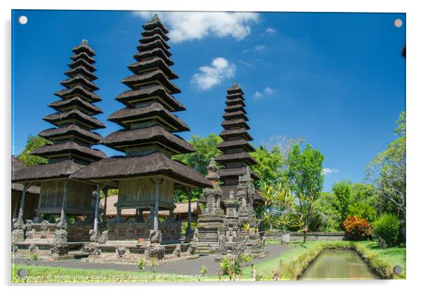 Bali Temple Acrylic by Madhurima Ranu