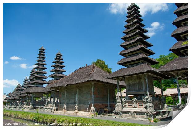 Beautiful temple in Bali Print by Madhurima Ranu