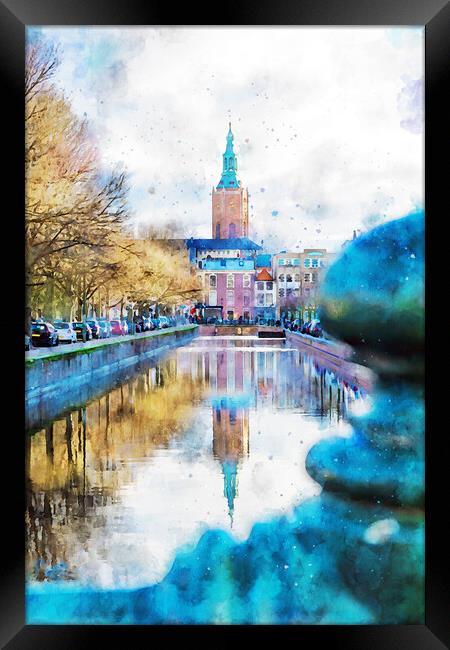 Outdoor church reflection Framed Print by Ankor Light