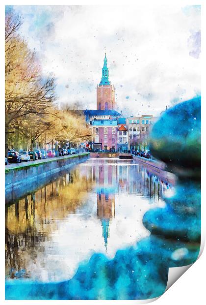 Outdoor church reflection Print by Ankor Light