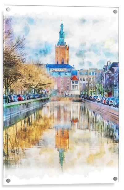 Outdoor church water reflection Acrylic by Ankor Light