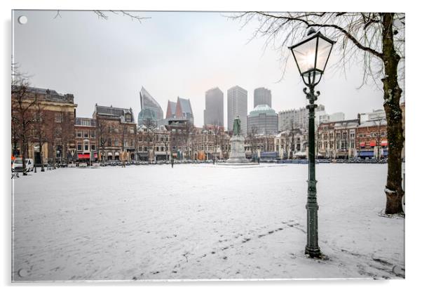 The Hague winter panorama view Acrylic by Ankor Light