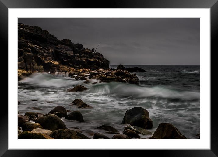 Porth Nanven Framed Mounted Print by chris smith