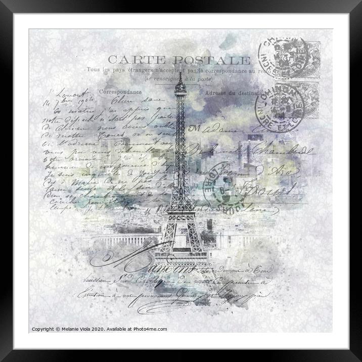 Paris Collage | Overlooking the city from Montparnasse Tower Framed Mounted Print by Melanie Viola