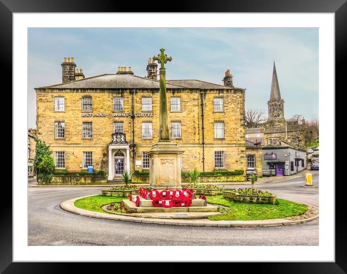 History and Remembrance at Rutland Arms in Bakewel Framed Mounted Print by Beryl Curran