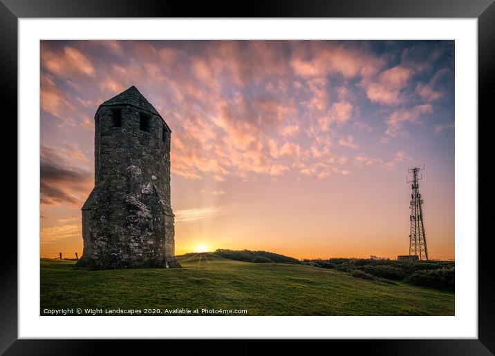 Sunrise At The Pepper Pot Framed Mounted Print by Wight Landscapes