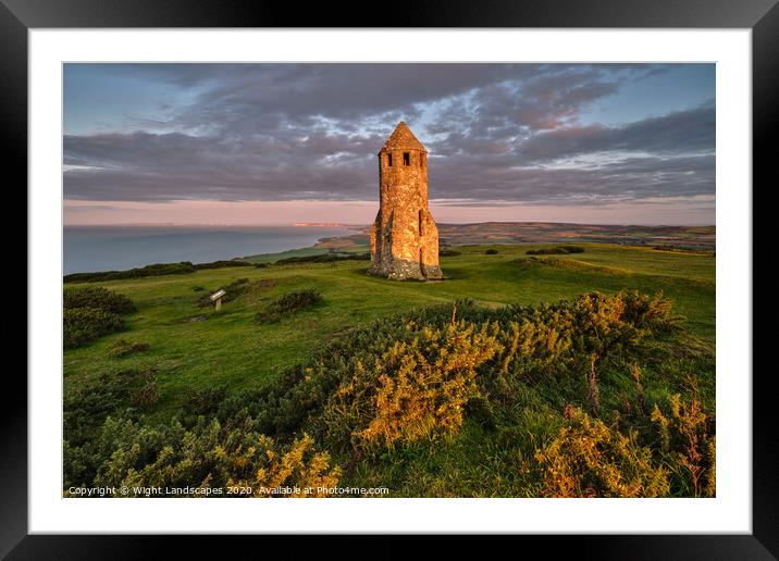 St Catherines Oratory Framed Mounted Print by Wight Landscapes
