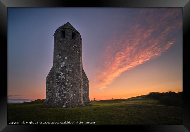 Pepper Pot Sunrise Framed Print by Wight Landscapes