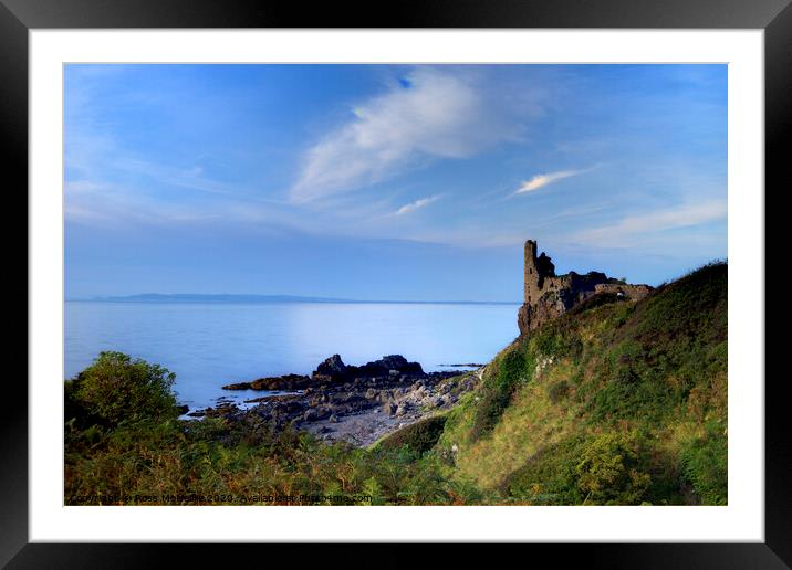 Dunure Castle Framed Mounted Print by Ross McNeillie