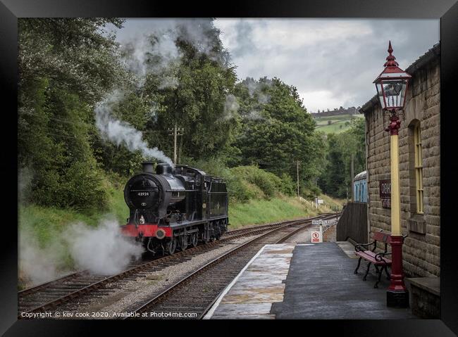 Steam at Keighley Framed Print by kevin cook