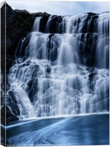 The Chute de la Chaudière waterfall at Charny, Quebec City, Canada Canvas Print by Colin Woods