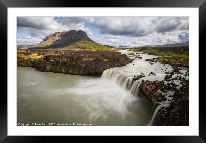 Thjofafoss Waterfall, a Hidden Gem in Iceland Framed Mounted Print by Pere Sanz