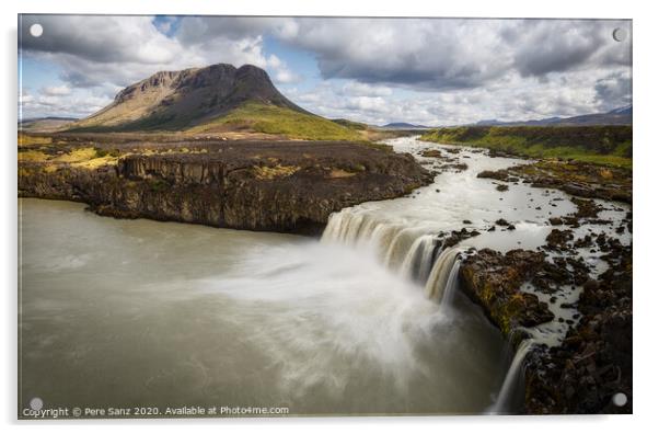 Thjofafoss Waterfall, a Hidden Gem in Iceland Acrylic by Pere Sanz